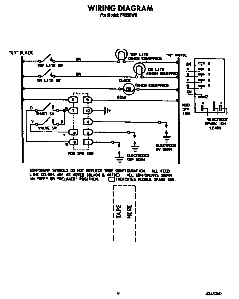 Roper F4558W0 wiring diagram diagram