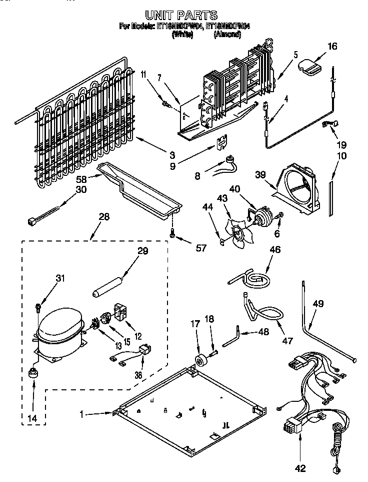 Whirlpool ET18NMXFN04 unit diagram