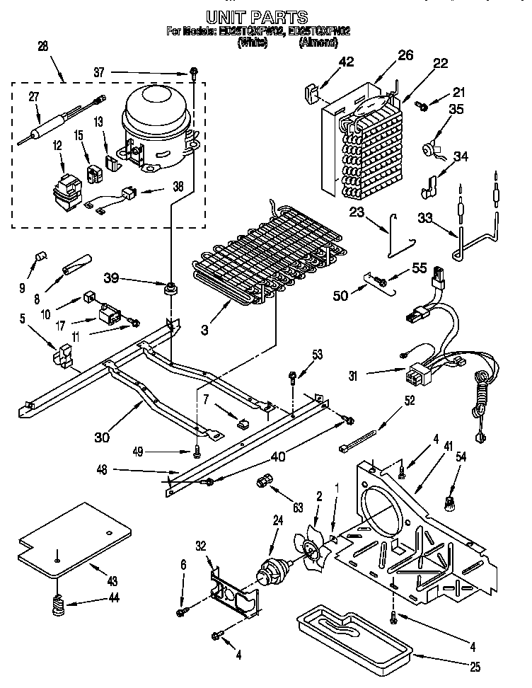 Whirlpool ED25TQXFW02 unit diagram