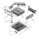 Roper RUD5750DQ2 dishrack diagram