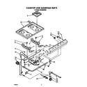Whirlpool SF302BSRW6 cooktop and manifold diagram