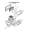 Whirlpool SF3040SRW6 oven door and broiler diagram
