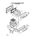 Whirlpool SF3100ERW6 oven door and broiler diagram