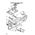 Whirlpool SF3100ERW6 cooktop and manifold diagram