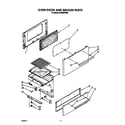 Whirlpool SF3000ERW6 oven door and broiler diagram