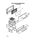 Whirlpool SF3020ERN6 oven door and broiler diagram