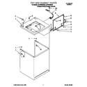 Whirlpool 2LSR5233BQ2 top and cabinet diagram