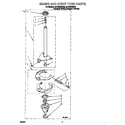 Whirlpool 2LSR5233BQ2 brake and drive tube diagram
