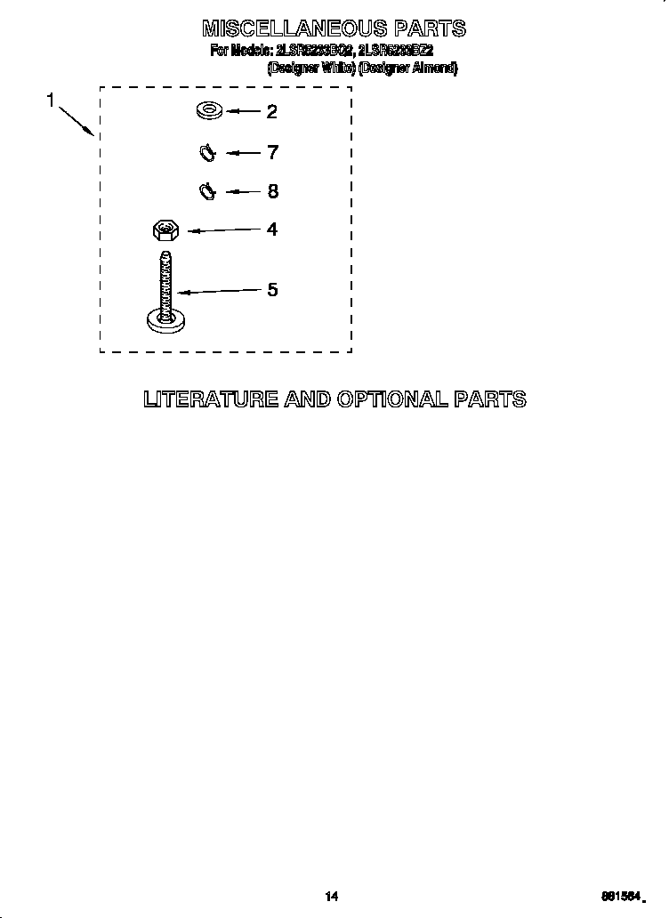 Whirlpool 2LSR5233BQ2 miscellaneous diagram