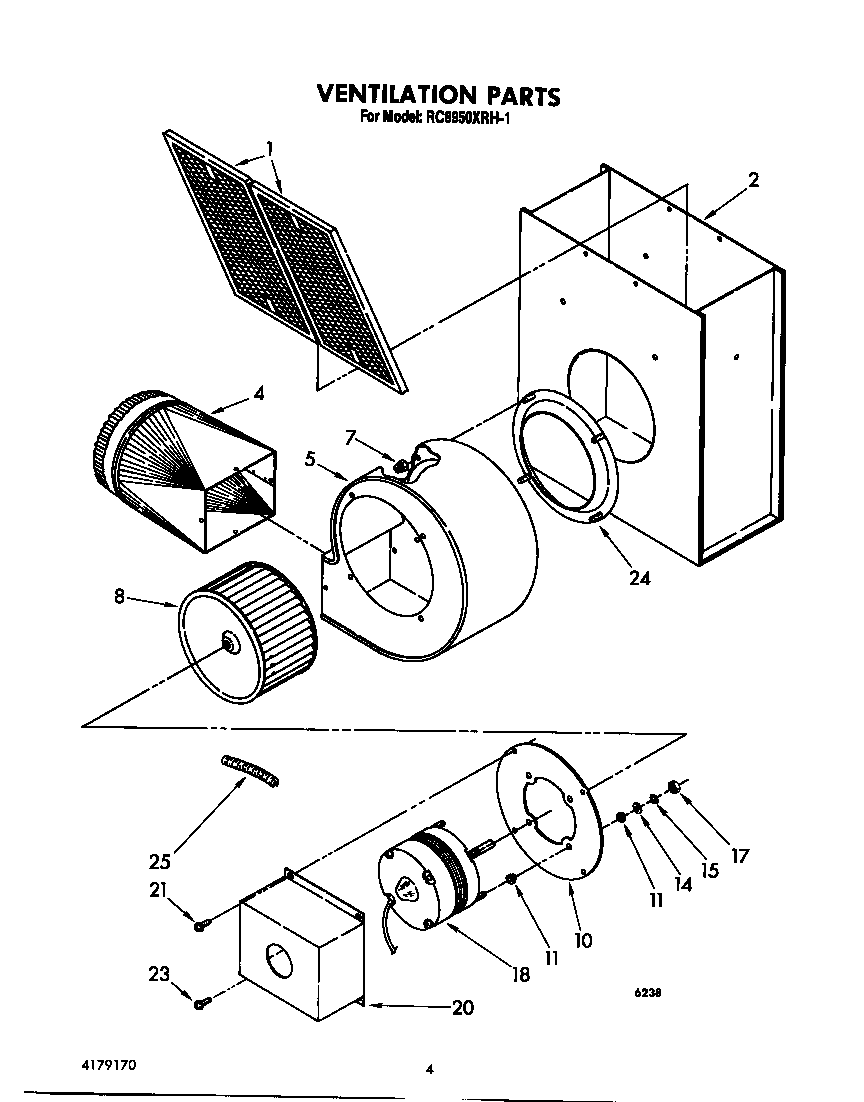 Whirlpool RC8950XRH1 ventilation diagram