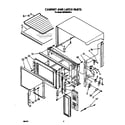 Whirlpool MW8900XS5 cabinet and latch diagram