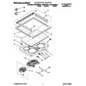 KitchenAid KESC300BWH11 cooktop diagram
