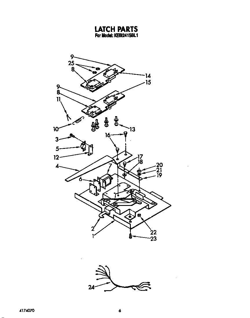 KitchenAid KEBI241SBL1 latch diagram