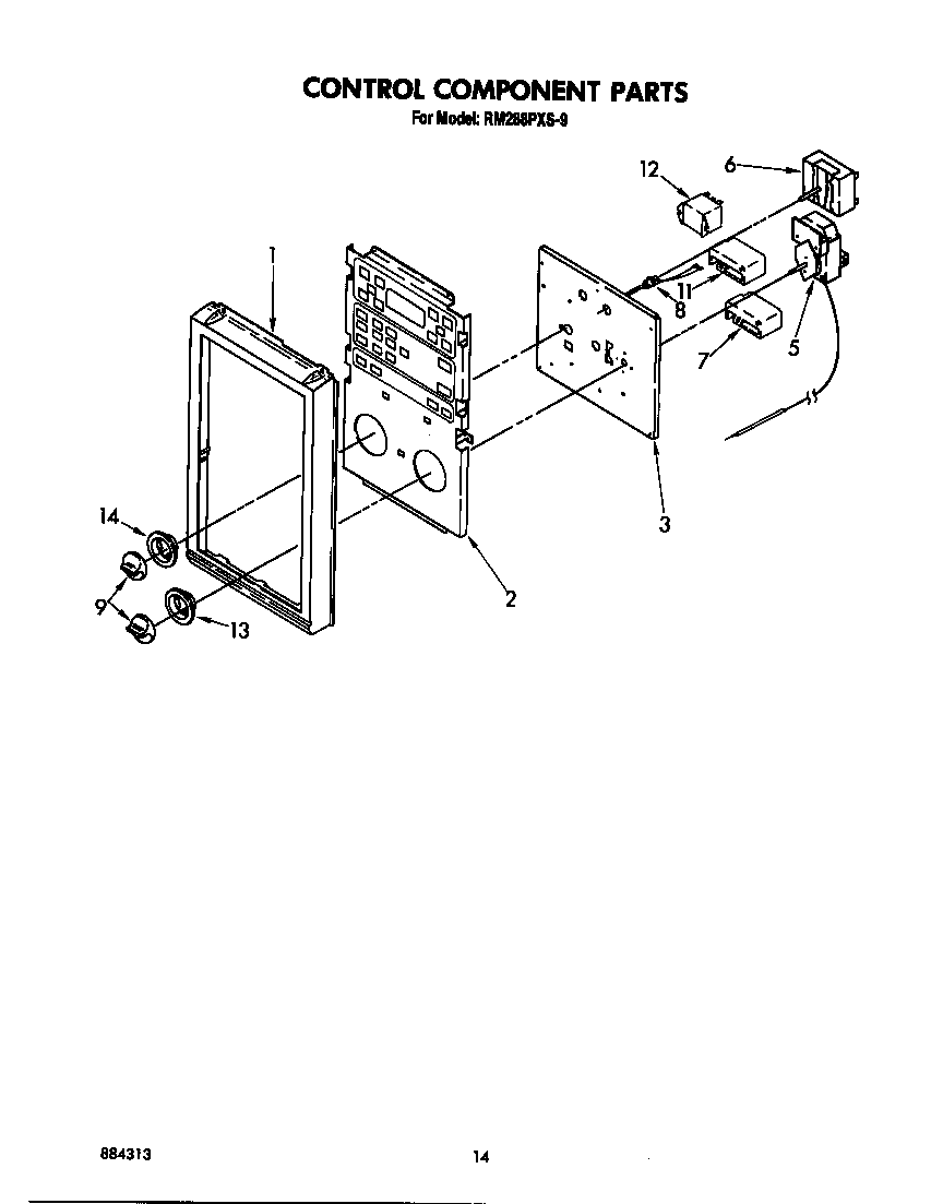 Whirlpool RM288PXS9 control component diagram