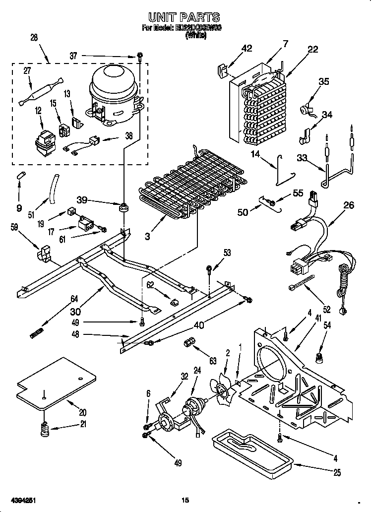 Whirlpool ED22DQXEW00 unit diagram