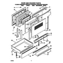 KitchenAid KERC607GBL0 door and drawer diagram