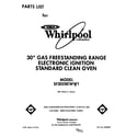 Whirlpool SF302BEWN1 cover diagram