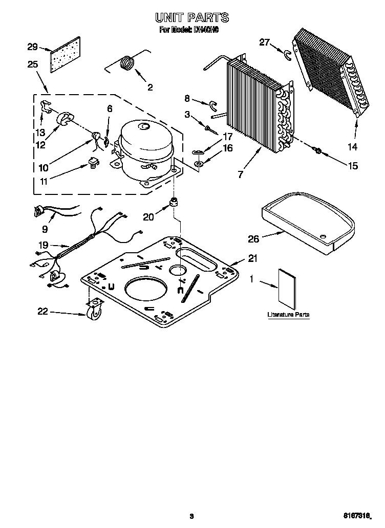 Comfort-Aire DH40H0 unit diagram