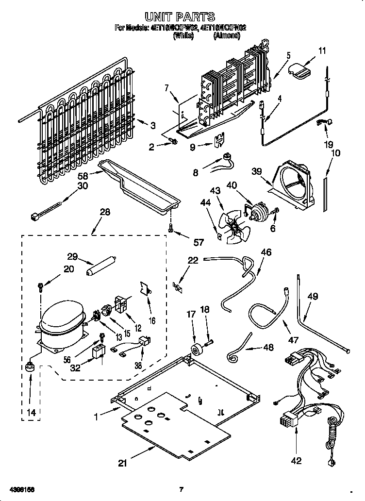 Whirlpool 4ET18NKXFN02 unit diagram