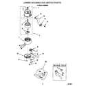 KitchenAid KCDB250G lower housing and motor diagram