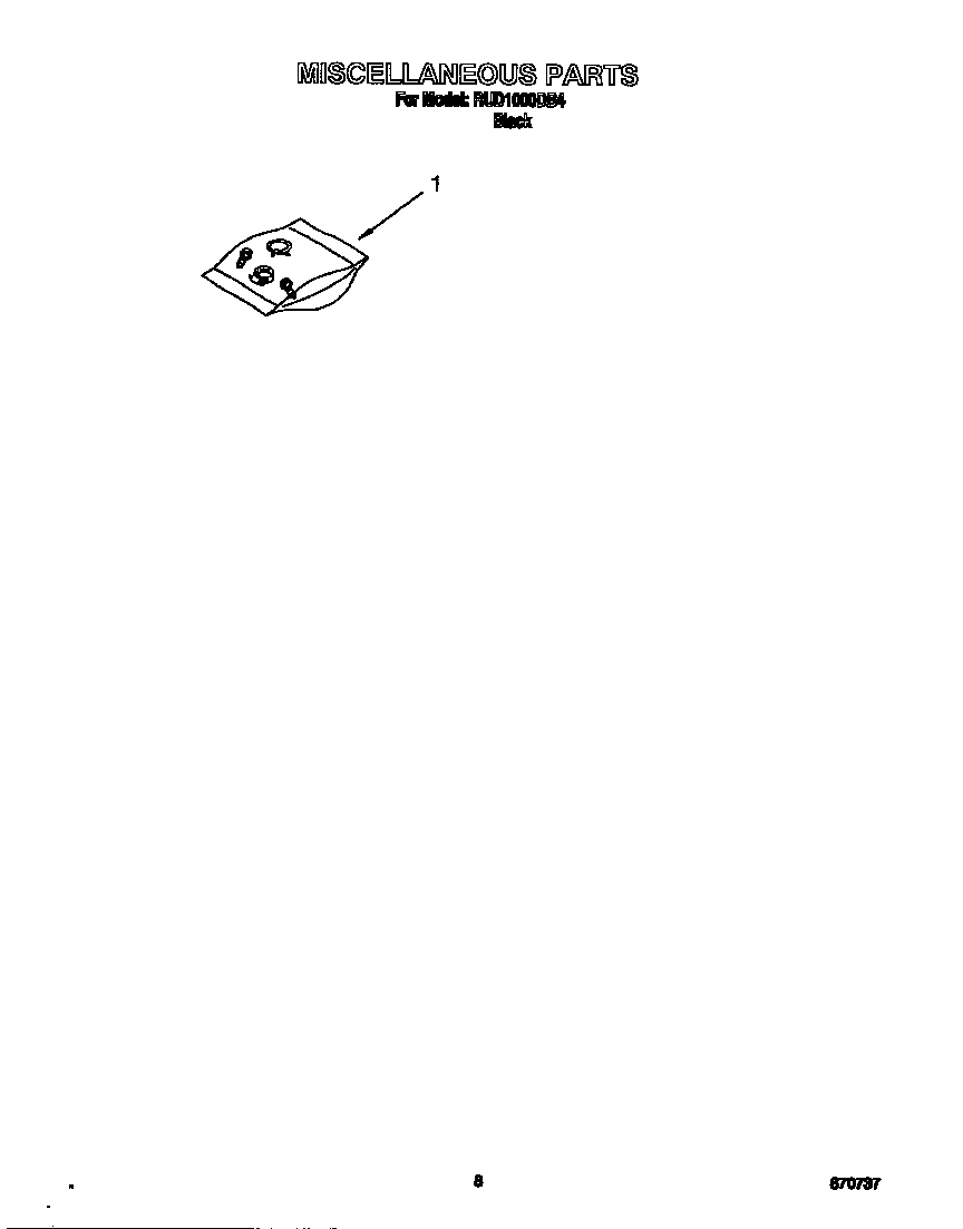 Roper RUD1000DB4 miscellaneous diagram