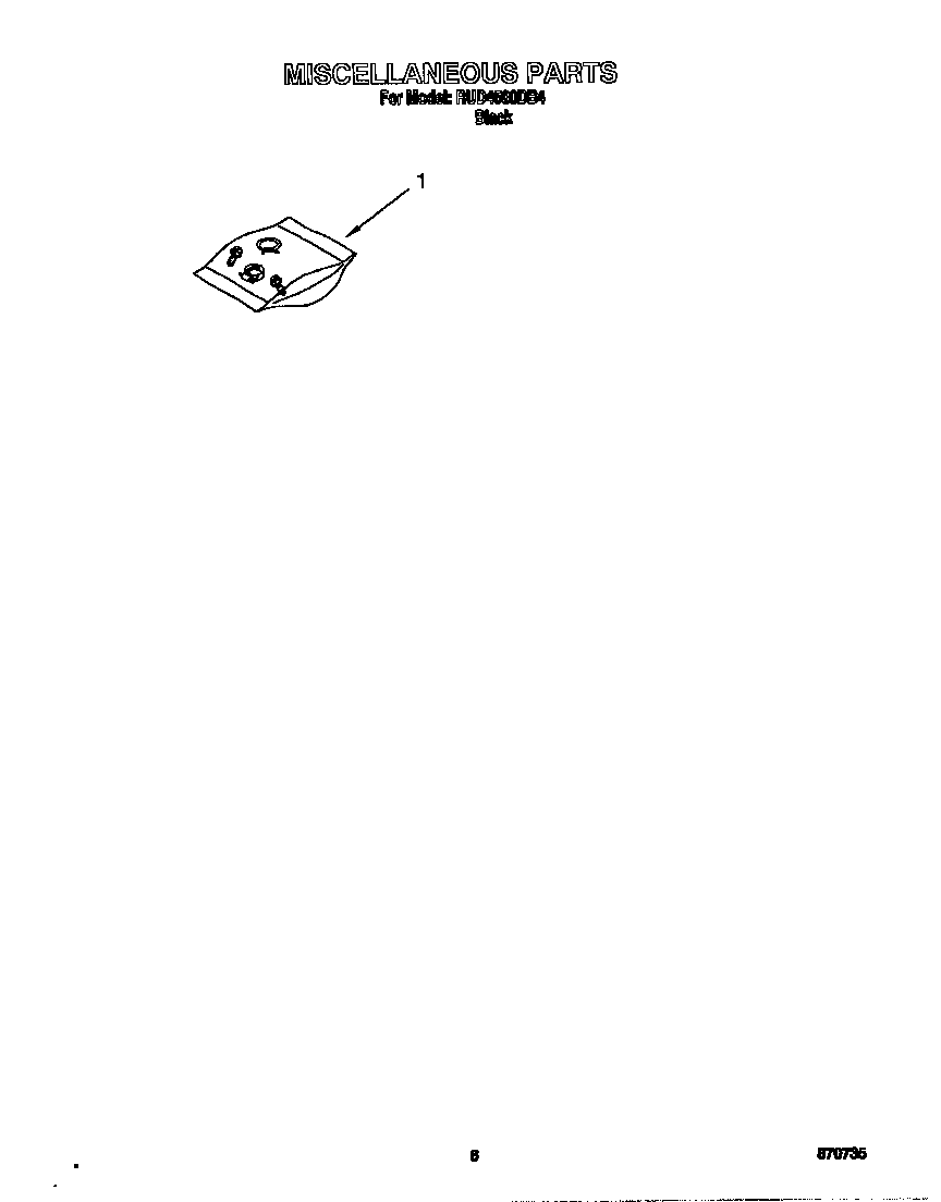 Roper RUD4500DB4 miscellaneous diagram