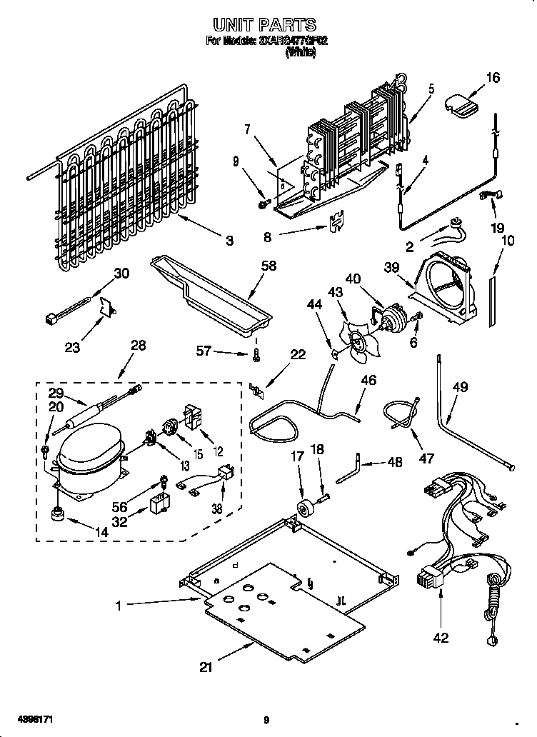 Whirlpool 3XARG477GF02 unit diagram