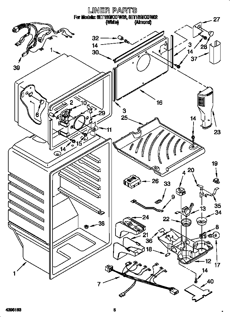 Whirlpool 8ET18GKXFW02 liner diagram