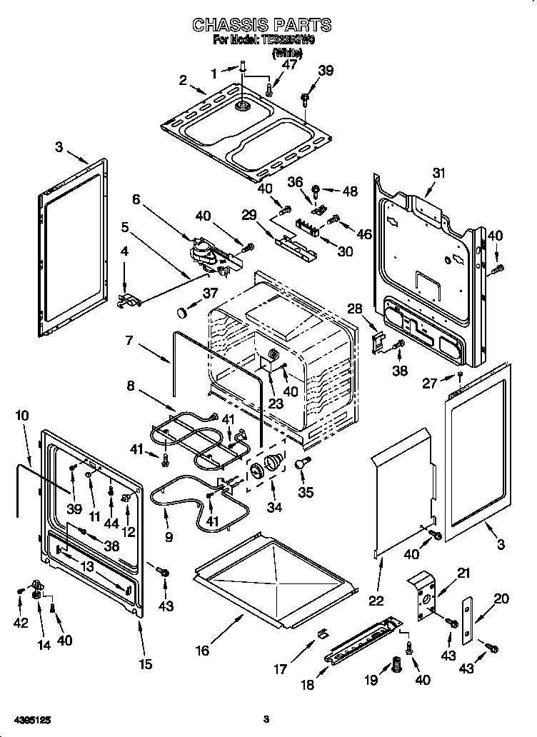 Estate TES325GW0 chassis diagram