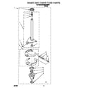 Whirlpool 6RAB5132EW1 brake and drive tube diagram