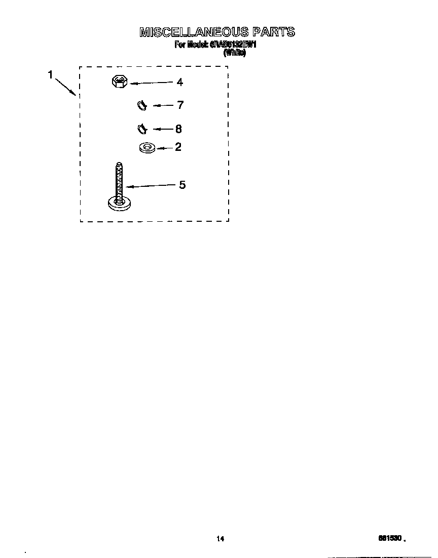 Whirlpool 6RAB5132EW1 miscellaneous diagram