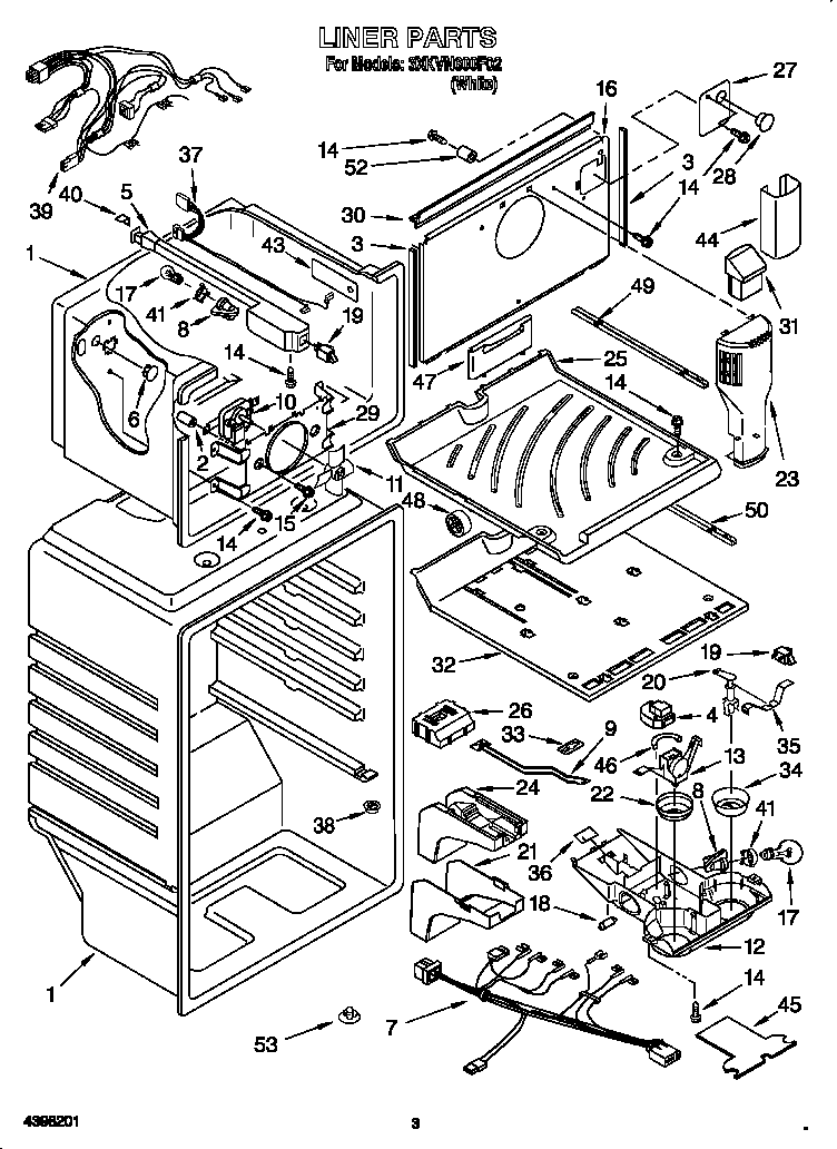 Bauknecht 3XKVN600F02 liner diagram