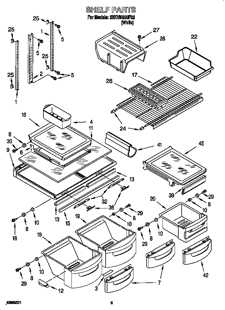 Bauknecht 3XKVN600F02 shelf diagram