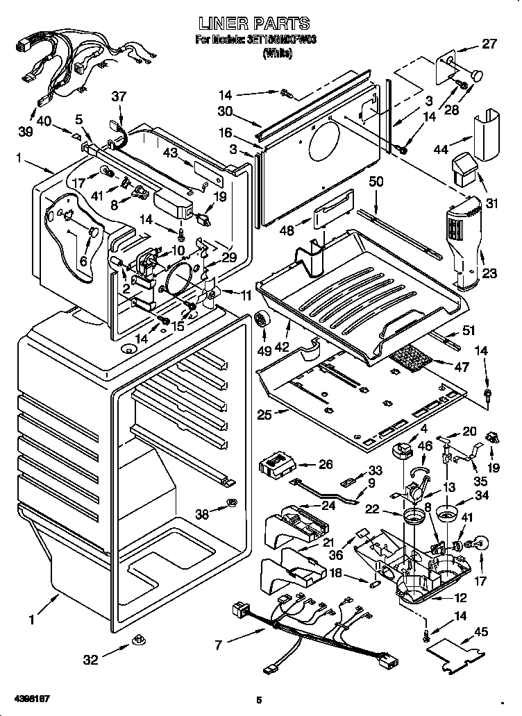 Whirlpool 3ET18GMXFW03 liner diagram