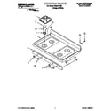 Whirlpool SGS375HQ0 cooktop diagram