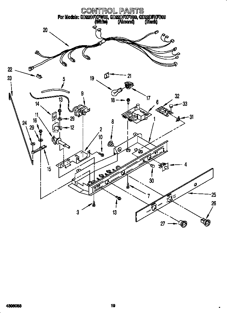 Whirlpool GD22DFXFN00 control diagram