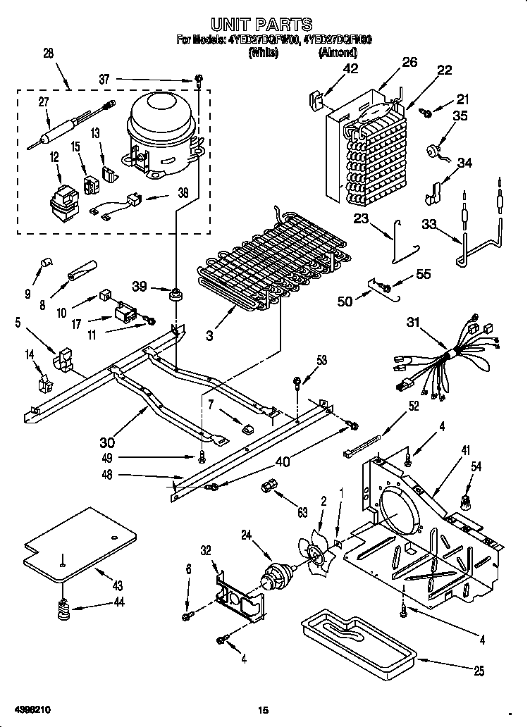Whirlpool 4YED27DQFN00 unit diagram