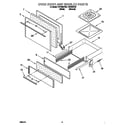 Roper FGP300EW2 oven door & broiler diagram