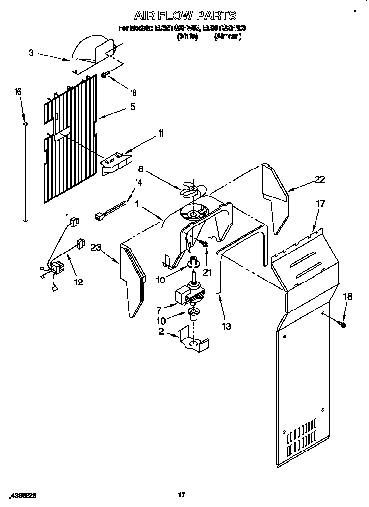 Whirlpool ED25TQXFN03 air flow diagram