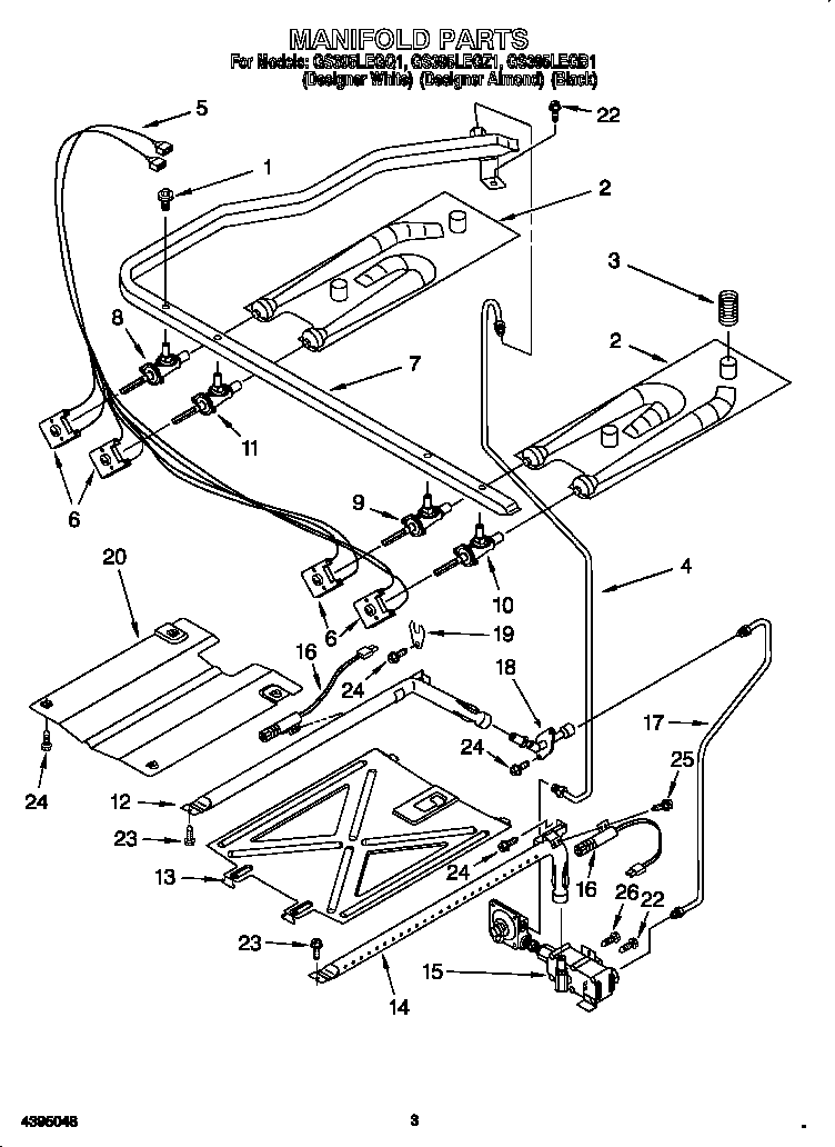 Whirlpool GS395LEGB1 manifold diagram