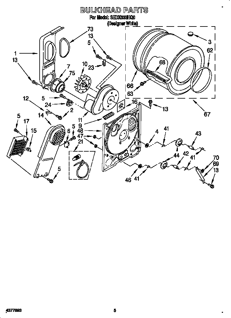 Kirkland SEDX600HQ0 bulkhead diagram