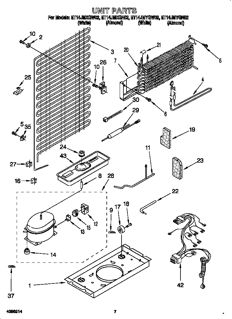 Whirlpool ET14JMYGN02 unit diagram