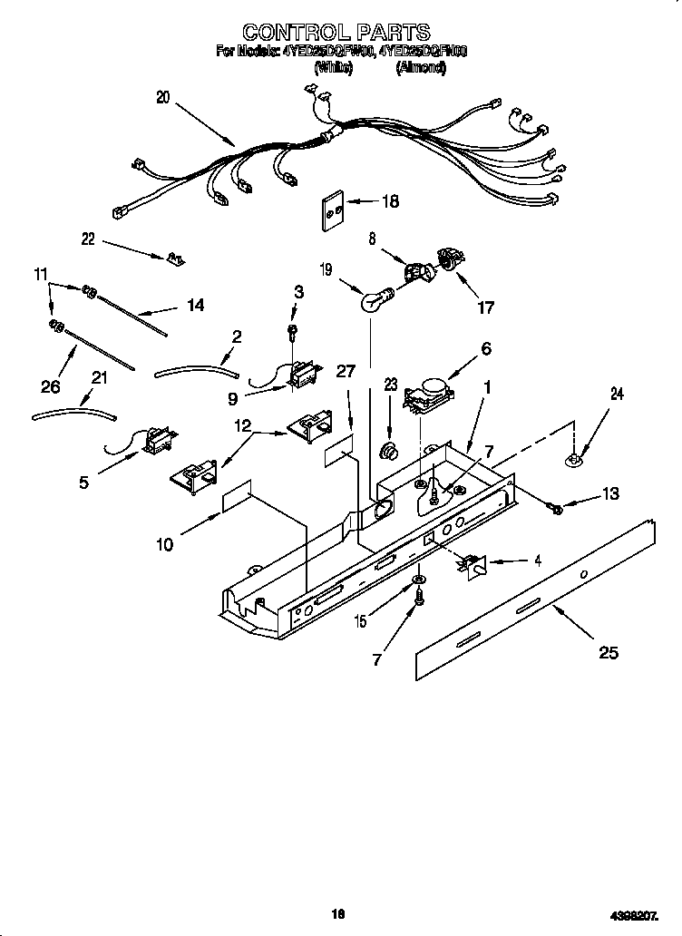 Whirlpool 4YED25DQFN00 control diagram