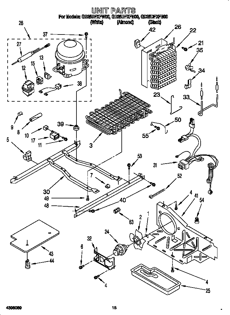 Whirlpool GD25DFXFB00 unit diagram