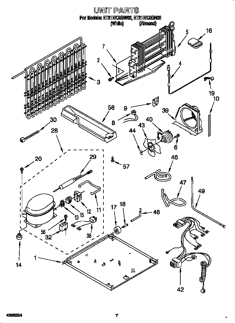 Whirlpool ET21NKXGW02 unit diagram