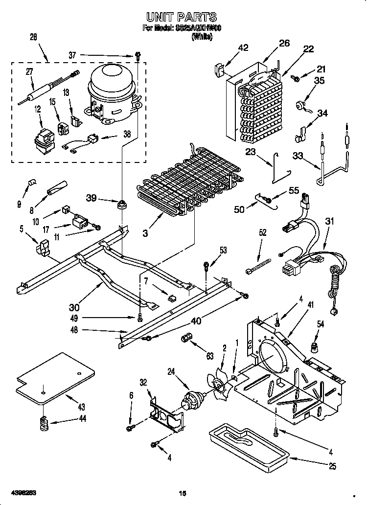 Kirkland SS25AQXHW00 unit diagram