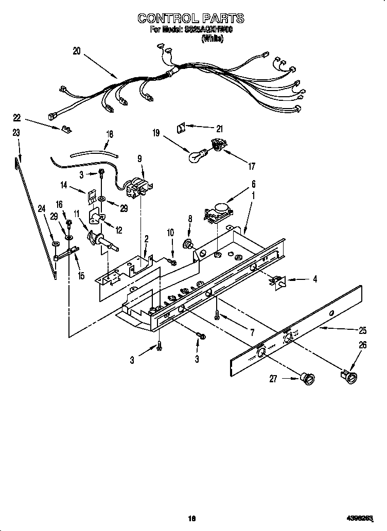 Kirkland SS25AQXHW00 control parts diagram
