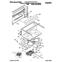 KitchenAid KERC600GWH1 cooktop diagram