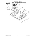Whirlpool RF385PXGW1 cooktop diagram