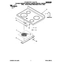 Whirlpool RF386PXGN1 cooktop diagram
